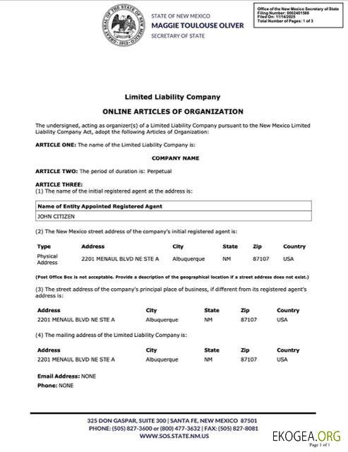 États Unis Nouveau Mexique Articles en ligne de l'organisation Modèle Word et PDF